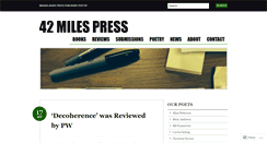 Desktop Screenshot of 42milespress.com